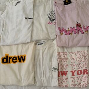 DREW Kids Tee Lot - White, Cream, Light Pink